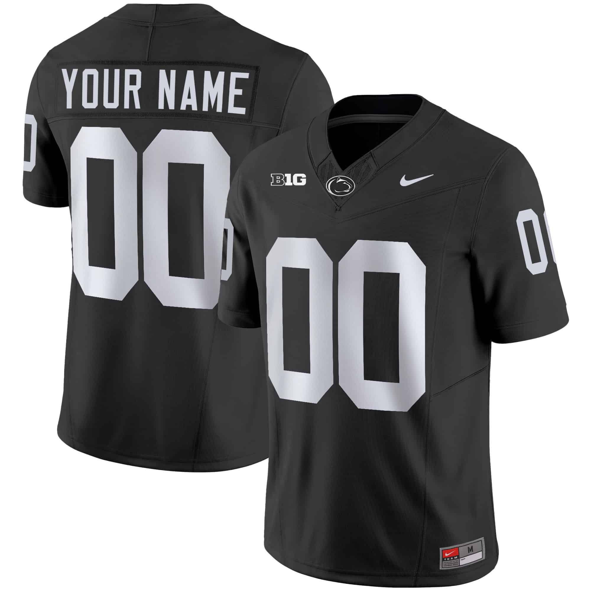 Men Penn State Nittany Lions Black 2024 Nike Vapor Limited Custom NCAA Jersey style 1